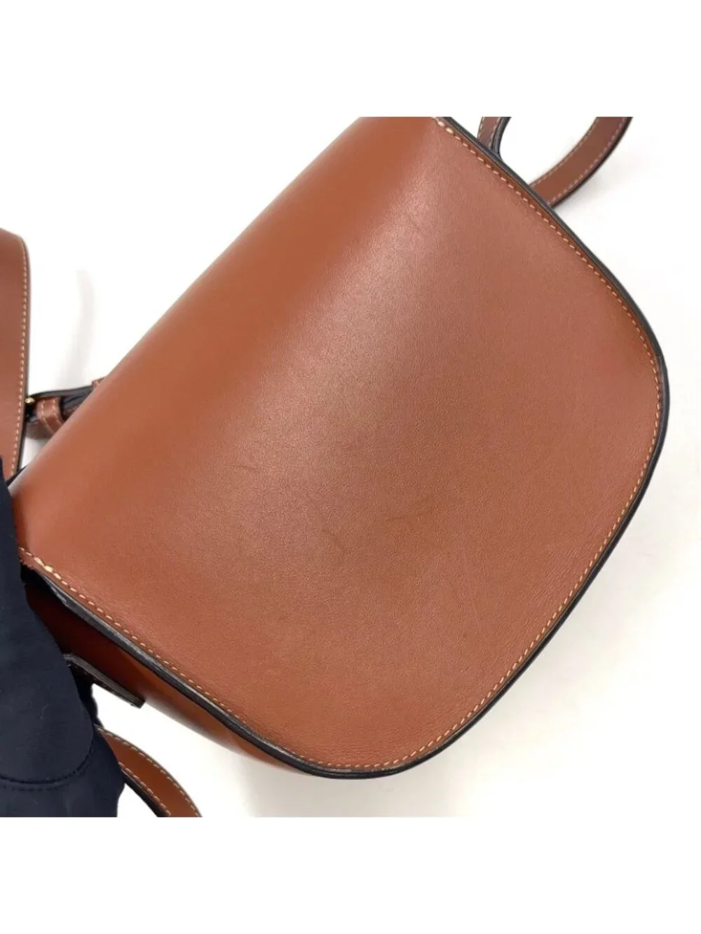 Celine Folco Cuir Triomphe Leather Brown Shoulder Bag Gold